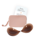 Match Maker: Boob-eez silicone stick-on bra with a Light Pink silicone travel case, view 3