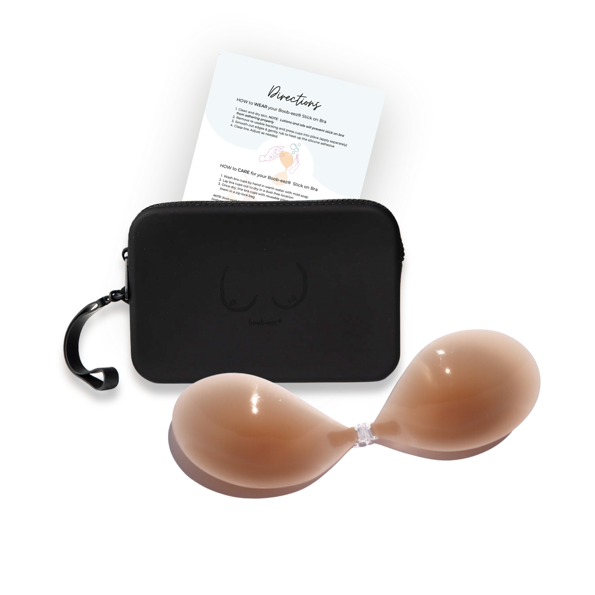 Match Maker - Seamless Sticky Bra + Carrying Case in Black