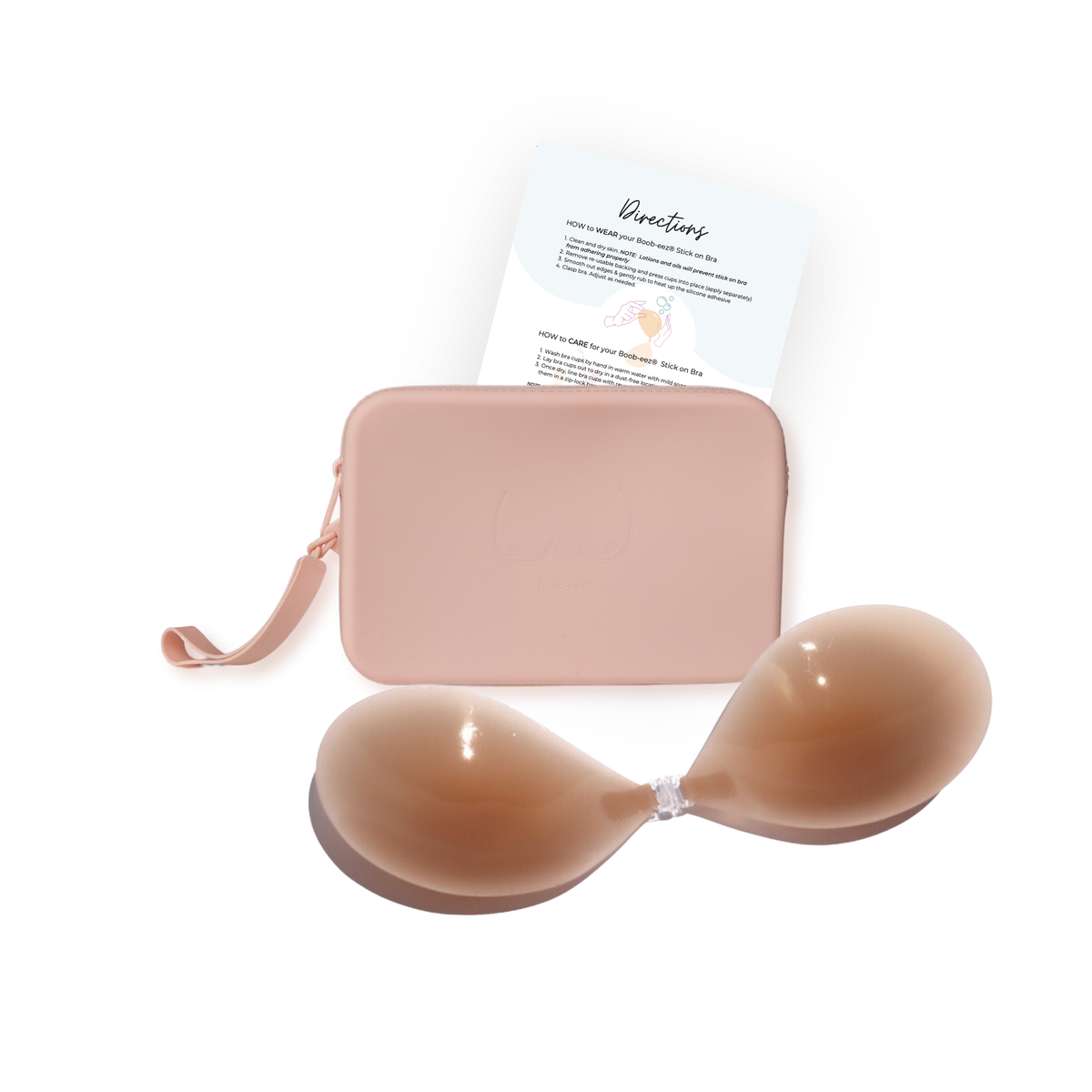 Match Maker - Seamless Sticky Bra + Carrying Case in Light Pink