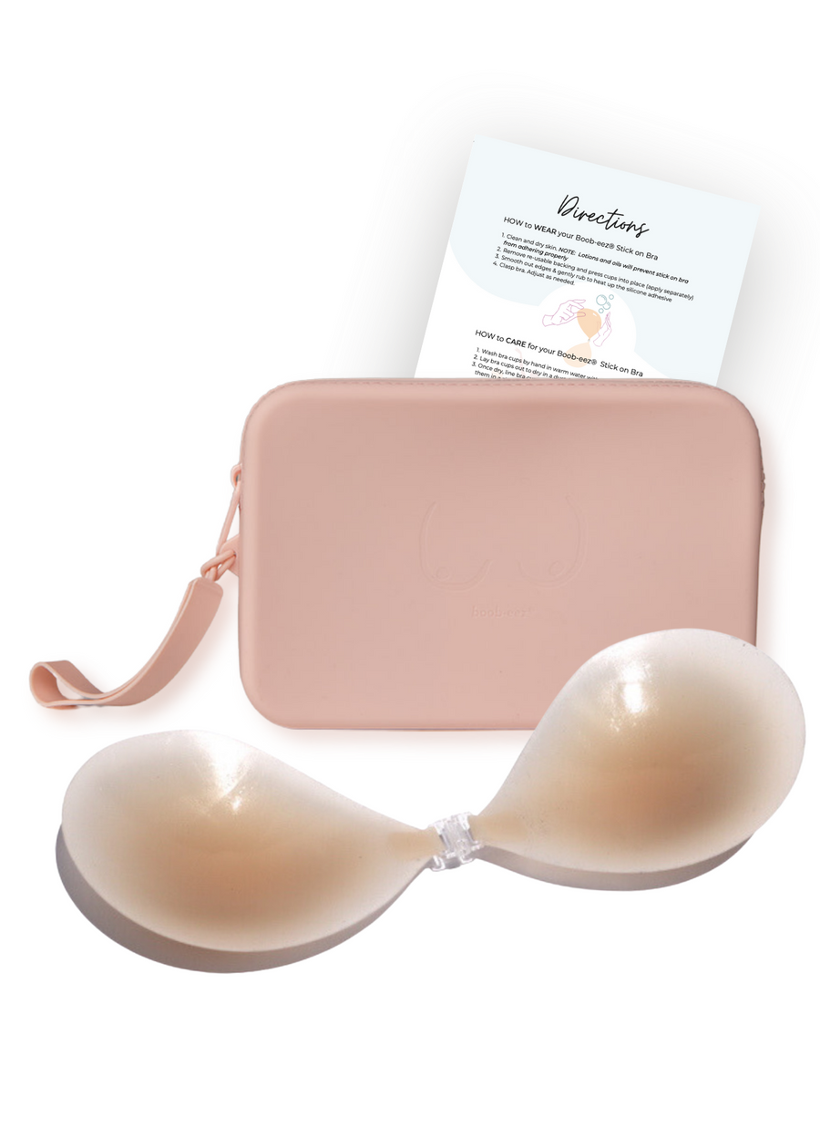 Tinksky Silicone Bra Case Invisible Bra Storage Case Zippered Travel Case  for Women(Dot) 