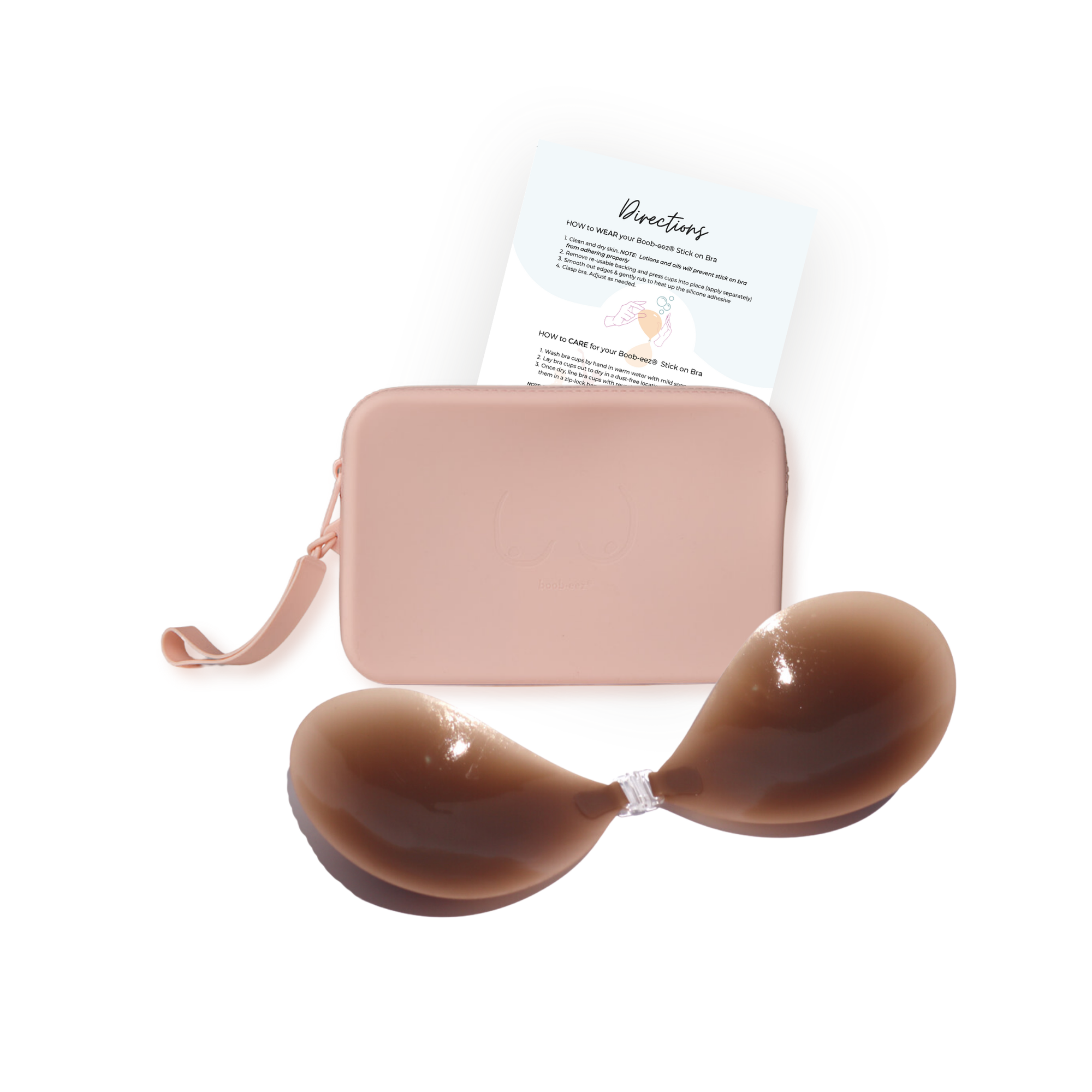 Match Maker - Seamless Sticky Bra + Carrying Case in Light Pink