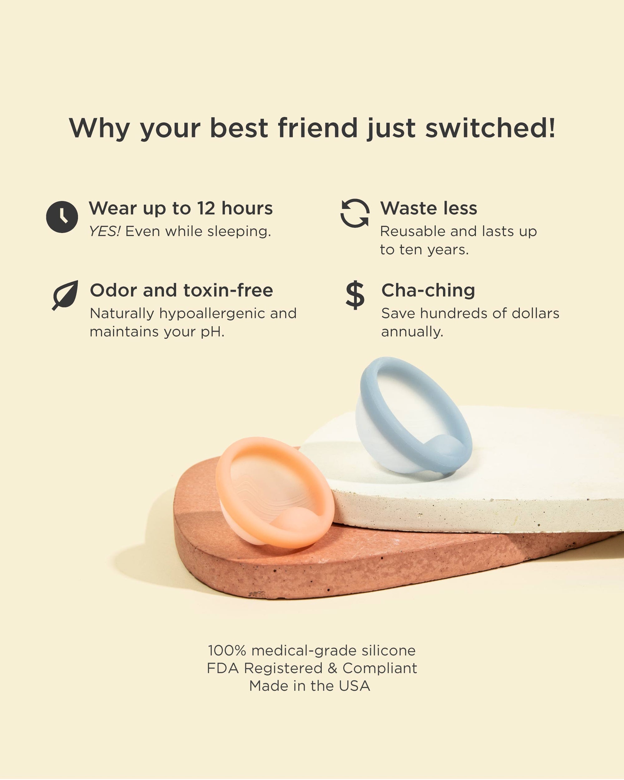 Reusable Menstrual Disc by Saalt