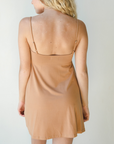 Betty Dress - Swinging Slip Dress w/ Shelf Bra - Medium Nude