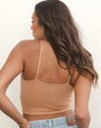 The Kyla - Double Layer Crop - Medium Nude