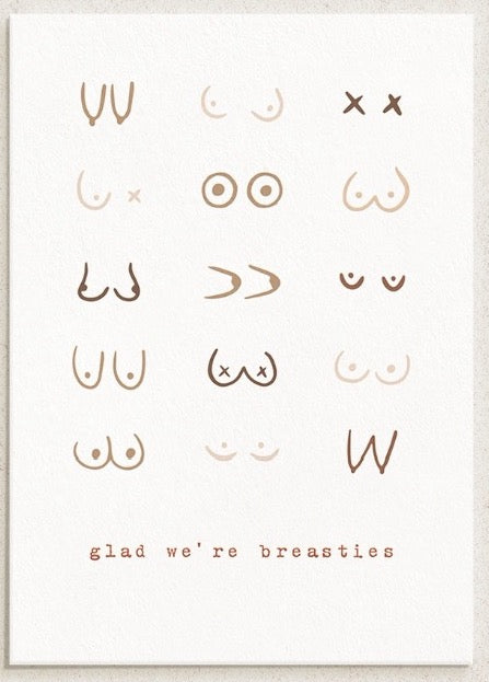 Glad Were Breasties - Greeting Card