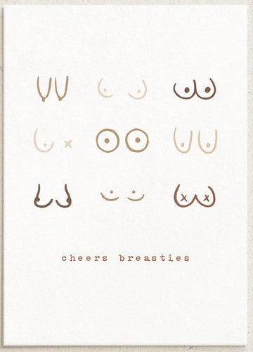 Cheers Breasties - Greeting Card